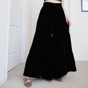 Johnny Was wide velvet pants